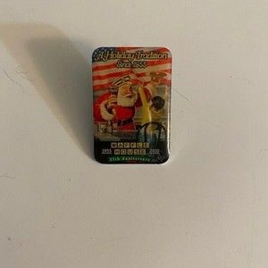 Waffle House 55th Anniversary Christmas Pin Santa Coca-Cola